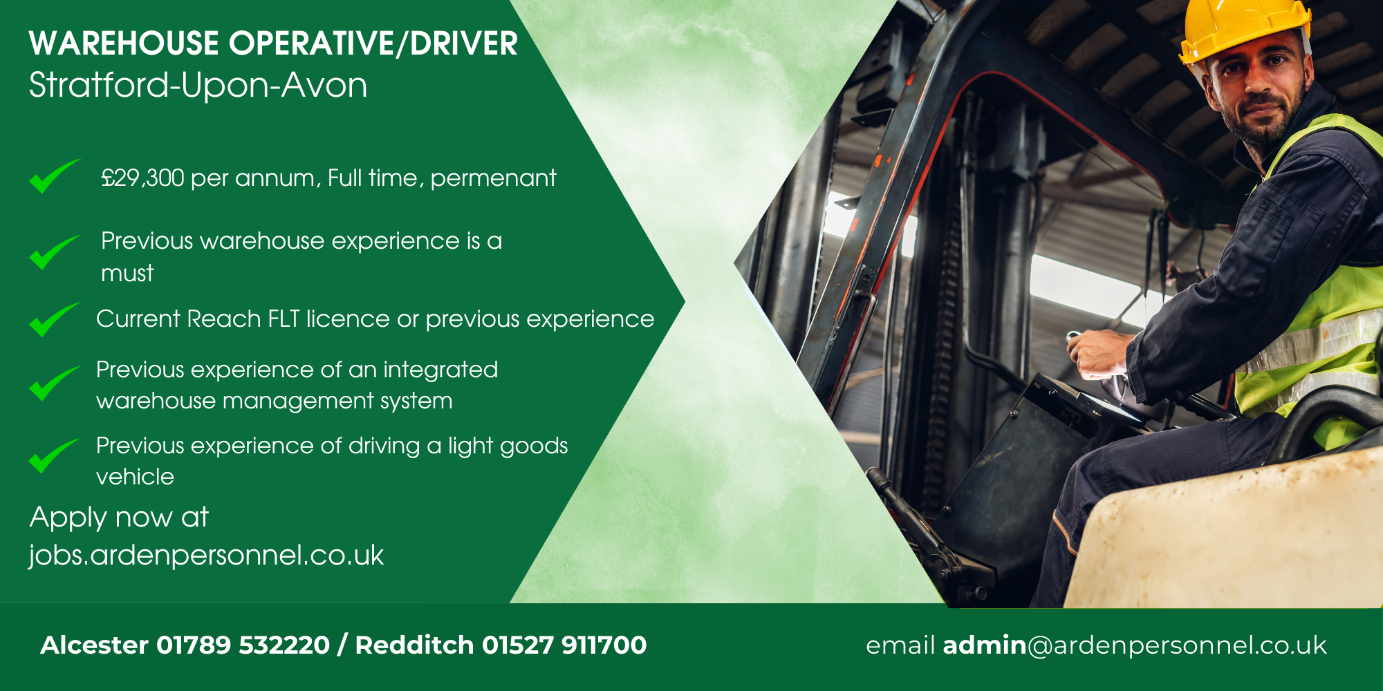 Production operative and driver in stratford