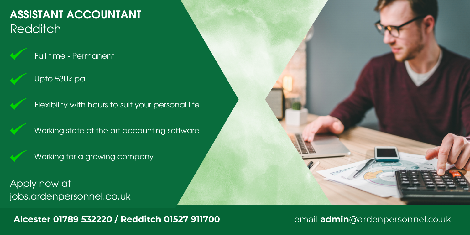 Assistant Accountant Redditch